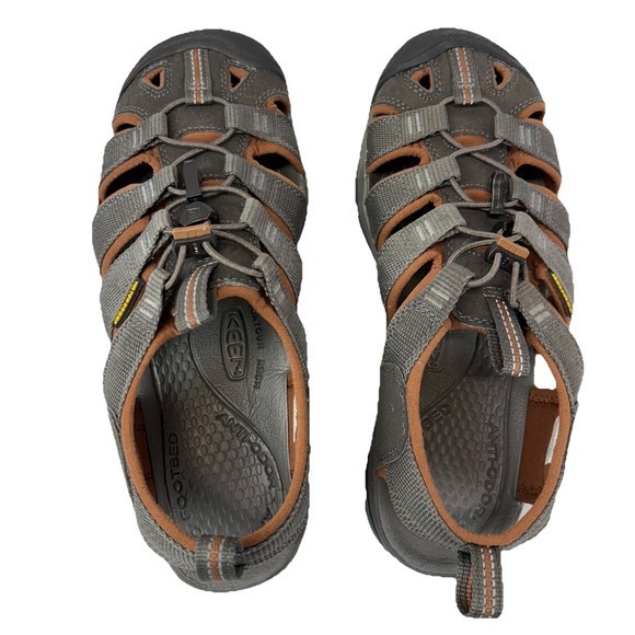 Keen Mens Size 7.5 Clearwater CNX Sandals Raven/Tortoise Shell Water Sports Gray - Picture 4 of 6